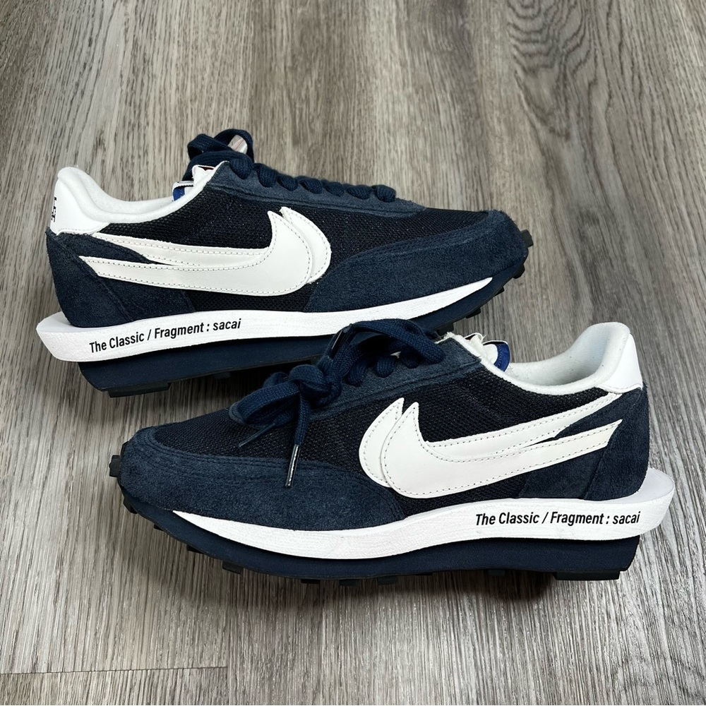 New Sacai x LDV Waffle 'Blackened Blue' Men’s Size‎ 8.5 Sneaker Shoes DH2684-400 - Picture 2 of 10